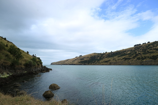 Natural landscape in New Zealand Akaloa
