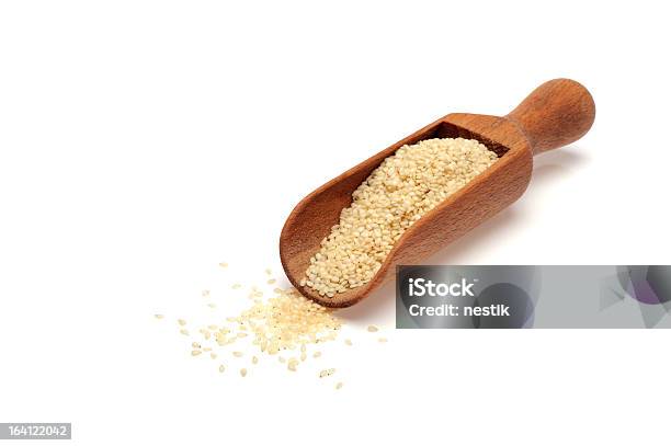 Sesame Seeds Stock Photo - Download Image Now - Sesame Seed, Wooden Spoon, Brown