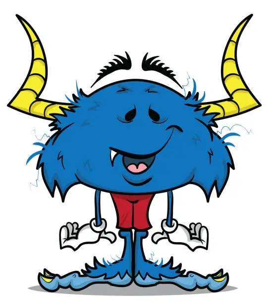 Vector illustration of Horned Monster Kid