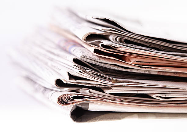istock International newspapers on white. 164123186