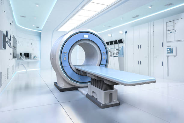 istock Hospital radiology room with mri scanner machine 1641262510