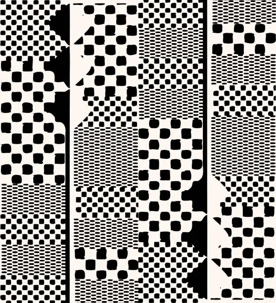 Vector illustration of monochrome abstract pattern