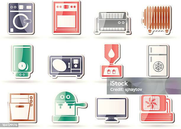 Vetores de Casa De Equipamentos Eletrônicos E Ícones e mais imagens de Arranjar - Arranjar, Avac, Bebida