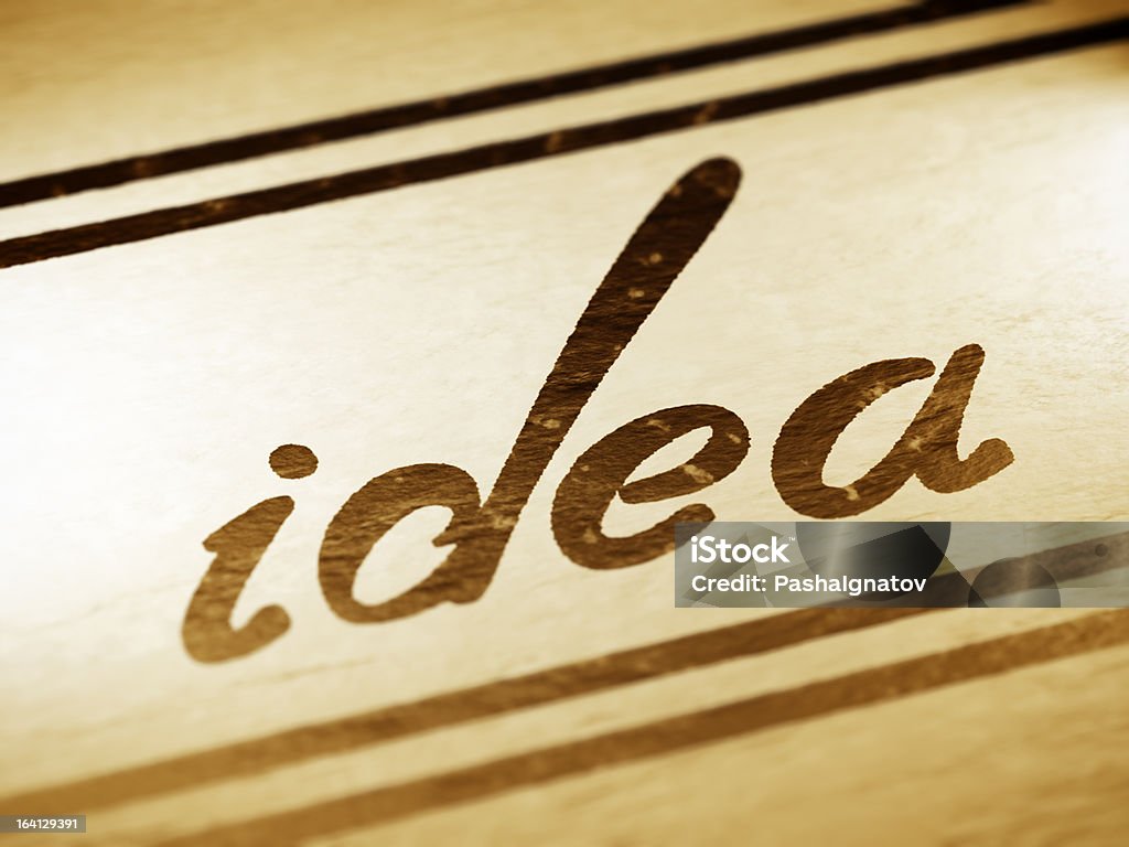idea "idea" on paper. More &gt;&gt; Horizontal Stock Photo