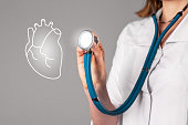 Heart health care and cardiology concept. Check-up of cardiovascular system