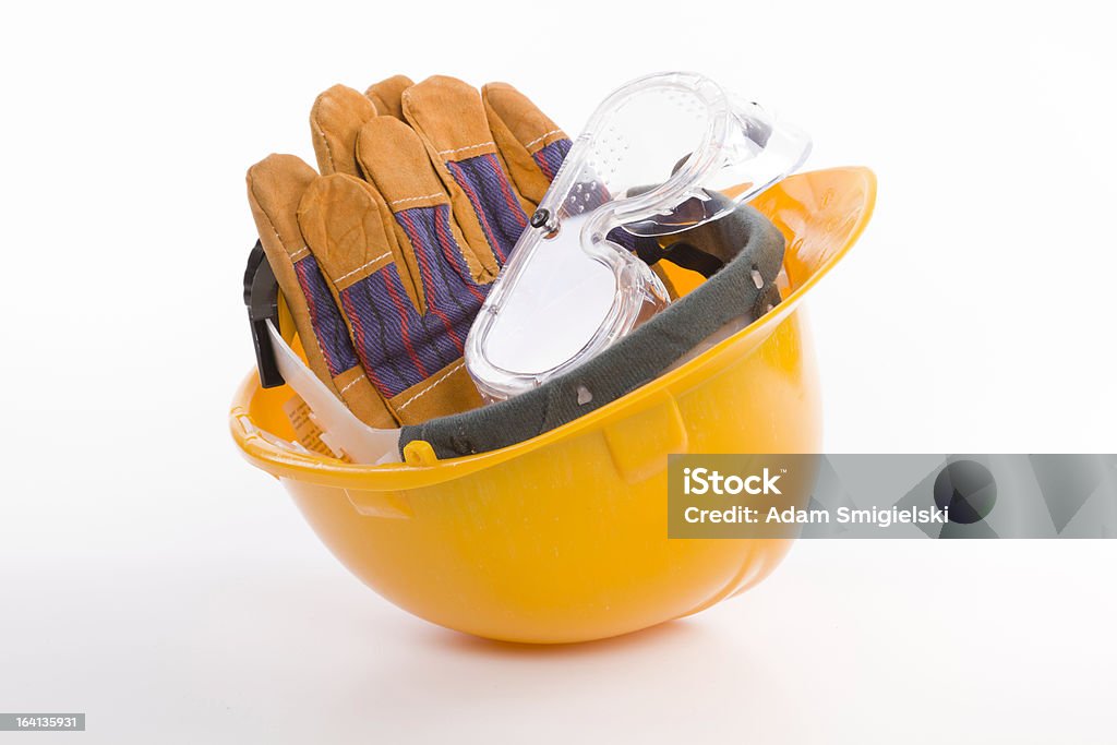 Casco duro - Foto de stock de Fondo blanco libre de derechos