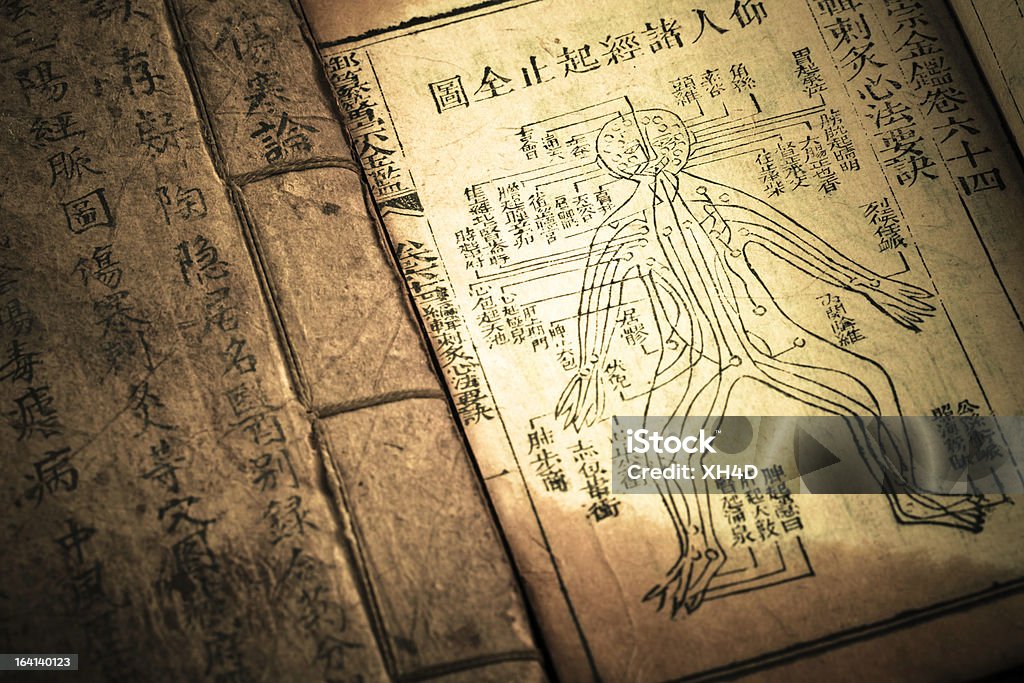 Старый Медицинский книга из династии Цин - Стоковые фото Китайская растительная медицина роялти-фри