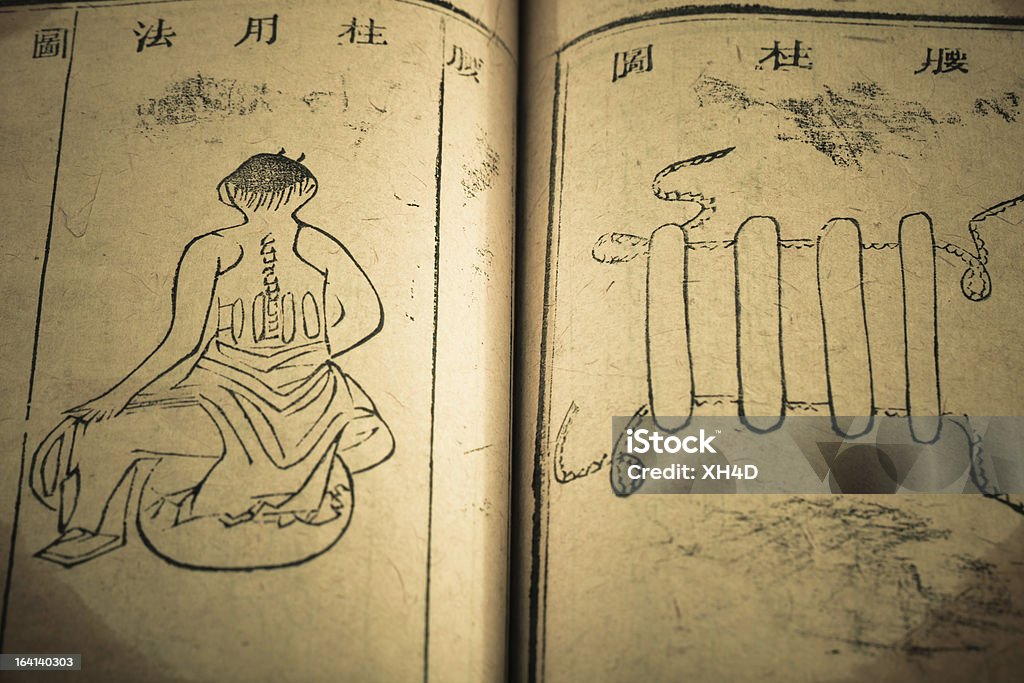 Medicamento antiguo libro de la dinastía Qing - Foto de stock de Libro libre de derechos