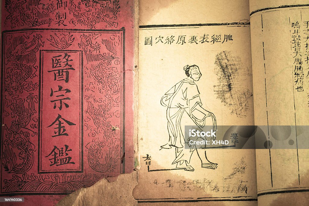 늙음 의학 book Qing Dynasty - 로열티 프리 Book Of Changes Of Fortune 스톡 사진