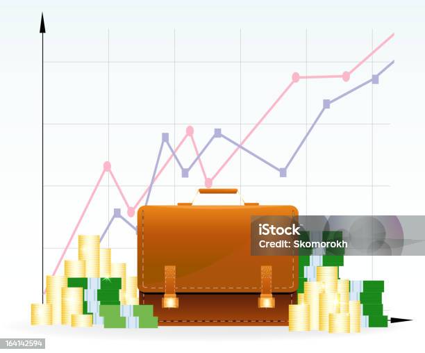 Negócio De Sucesso De Fundo - Arte vetorial de stock e mais imagens de Comercializar - Comercializar, Portfólio, Abundância