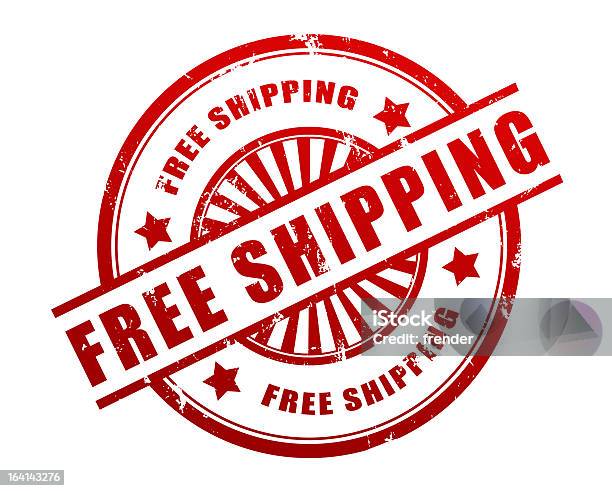 Free Shipping Stamp Stock Photo - Download Image Now - Free Shipping, Red, Rubber Stamp