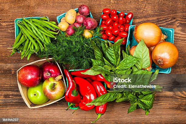 Market Fruits And Vegetables Stock Photo - Download Image Now - Farmer's Market, Fruit, Vegetable