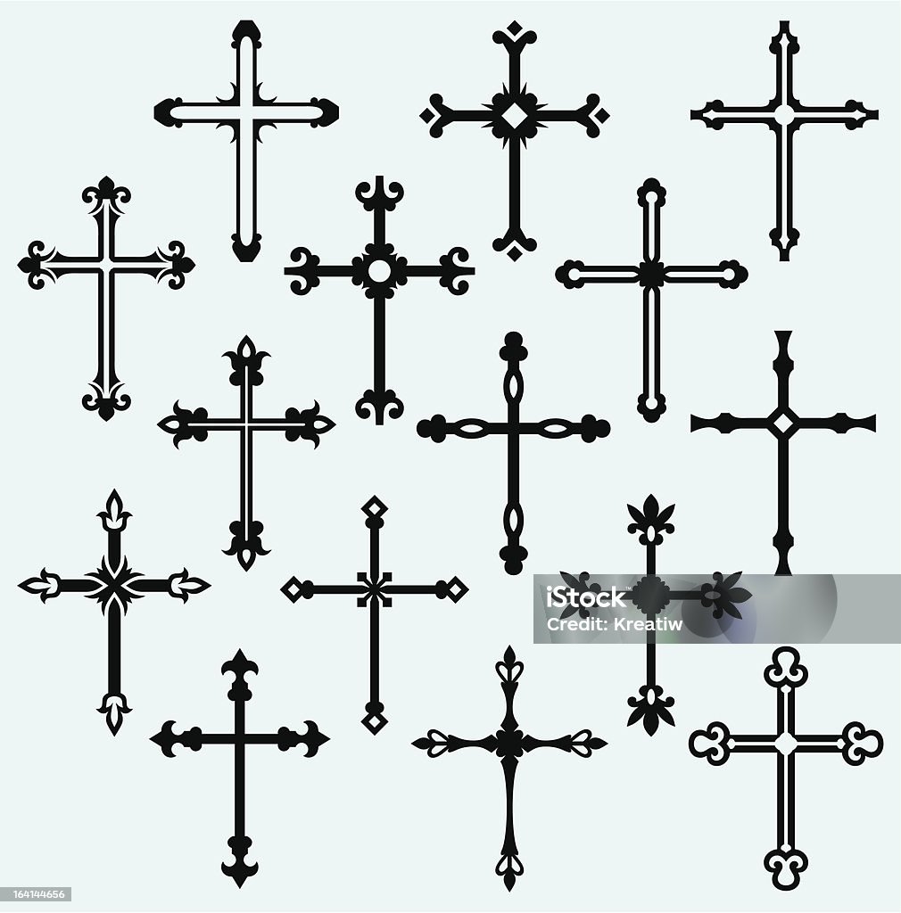Croce di design - arte vettoriale royalty-free di Cattolicesimo