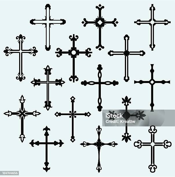 Croce Di Design - Immagini vettoriali stock e altre immagini di Cattolicesimo - Cattolicesimo, Motivo decorativo, A forma di croce