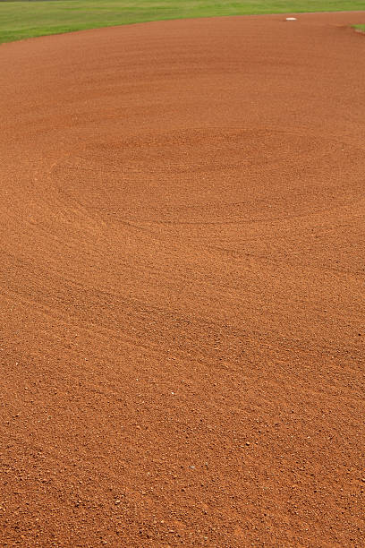 Baseball Infield Dirt Patterns stock photo
