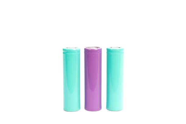 istock Colorful batteries isolated on white background 1641521552