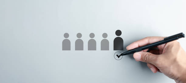 istock Human Resources Executive. Selective new career recruitment sites. unemployment finding job search for resume register job interview, Searching human join team. 1641525754