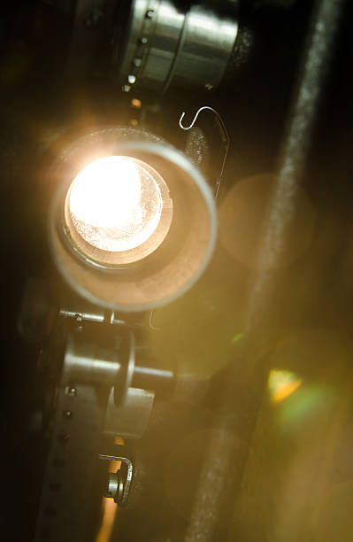 istock Vintage 8mm Movie  Projector Lamp On 164152635