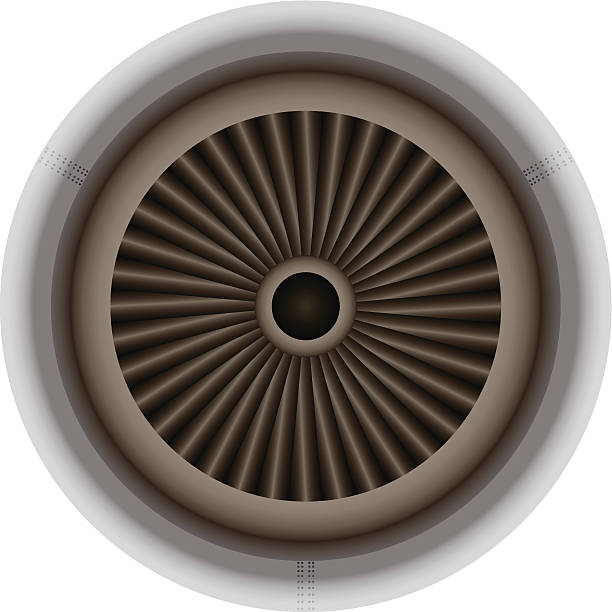 Jumbo Jet Engine vector art illustration