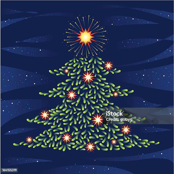 크리스마스 파이어워크 크리스마스 트리 탑 장식에 대한 스톡 벡터 아트 및 기타 이미지 - 크리스마스 트리 탑 장식, 0명, 공휴일