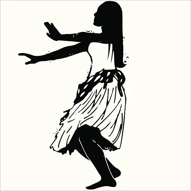 Vector illustration of Pulp Hula Dancer