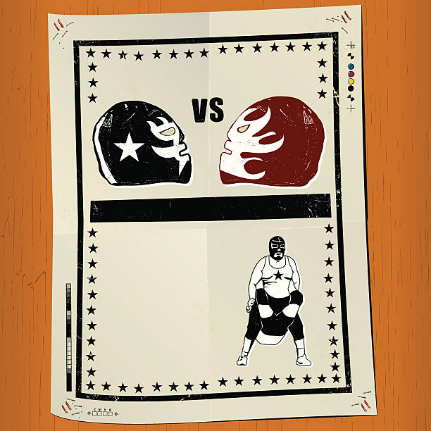 From word of mouth let it be known Stylized Lucha Libre Poster luchador vector stock illustrations