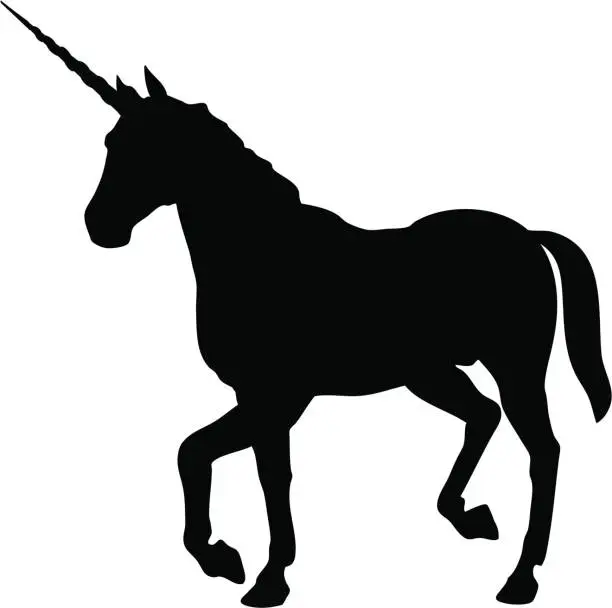 Vector illustration of Unicorn Silhouette