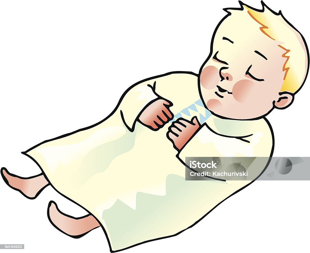 Schlafen Jungen - Lizenzfrei Baby Vektorgrafik