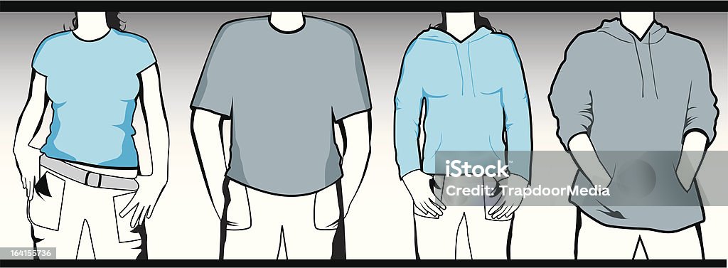 Originales camisetas - arte vectorial de Camisa con capucha libre de derechos