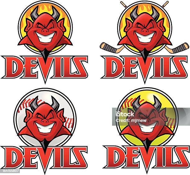Devil Baseball Vector Devils Stock Illustration - Download Image Now - Devil, Baseball ...