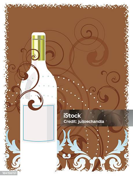 Butelki - Stockowe grafiki wektorowe i więcej obrazów Alkohol - napój - Alkohol - napój, Bez ludzi, Białe wino