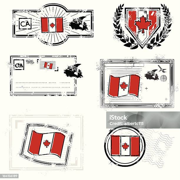 O Canadá - Arte vetorial de stock e mais imagens de Canadá - Canadá, Carimbo de Passaporte, Bandeira do Canadá