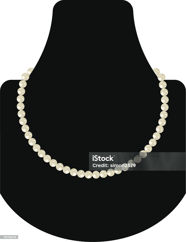 Collier de perles - clipart vectoriel de Adulte libre de droits