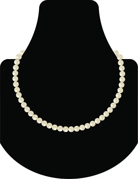 Vector illustration of Pearl necklace
