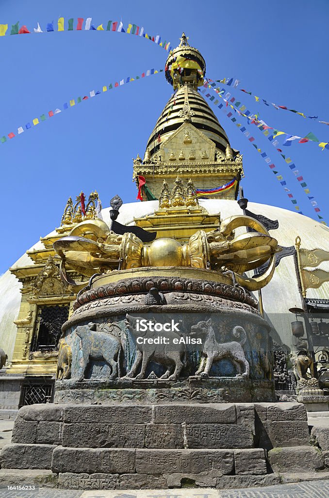 Swayambhunath Stupa - Foto stock royalty-free di Ambientazione esterna