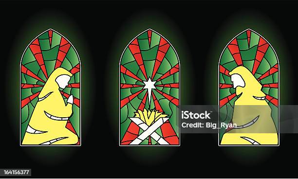 Vitral Natal - Arte vetorial de stock e mais imagens de Igreja - Igreja, Vitral, Janela