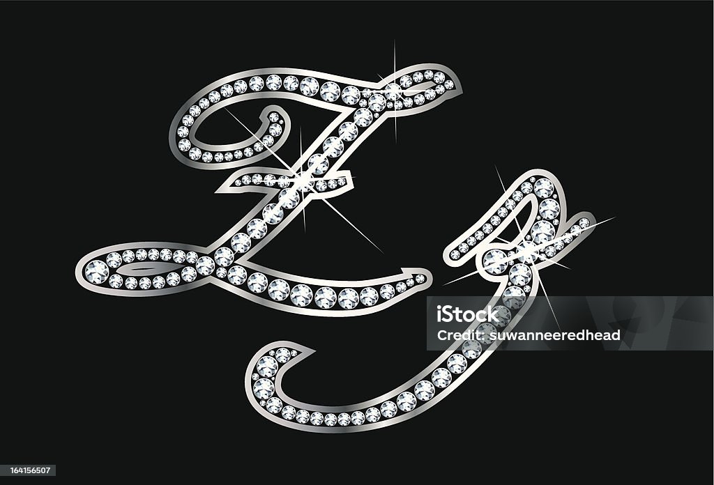 Pismo diamenty Bling Zz liter - Grafika wektorowa royalty-free (Alfabet)