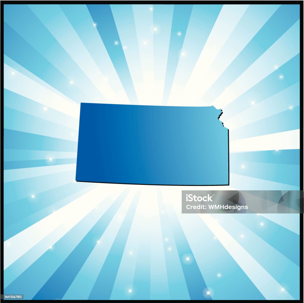 Kansas bleu - clipart vectoriel de Bleu libre de droits
