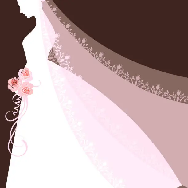 Vector illustration of Beautiful Bride