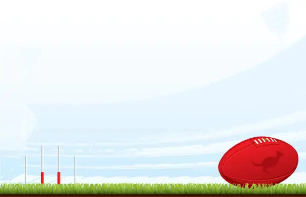 Vector illustration of Aussie Rules background