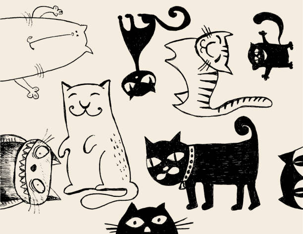 Cats vector art illustration