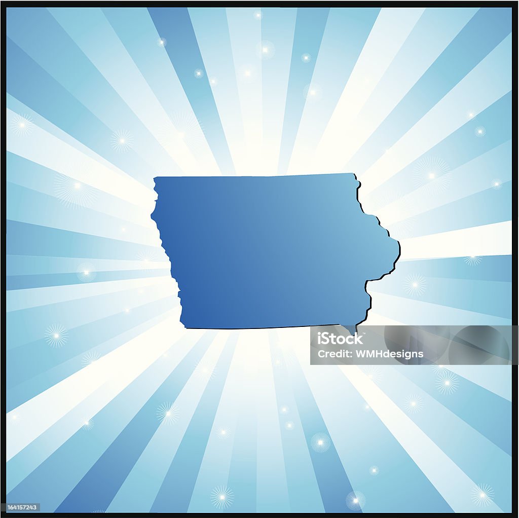 Azul Iowa - Royalty-free Azul arte vetorial