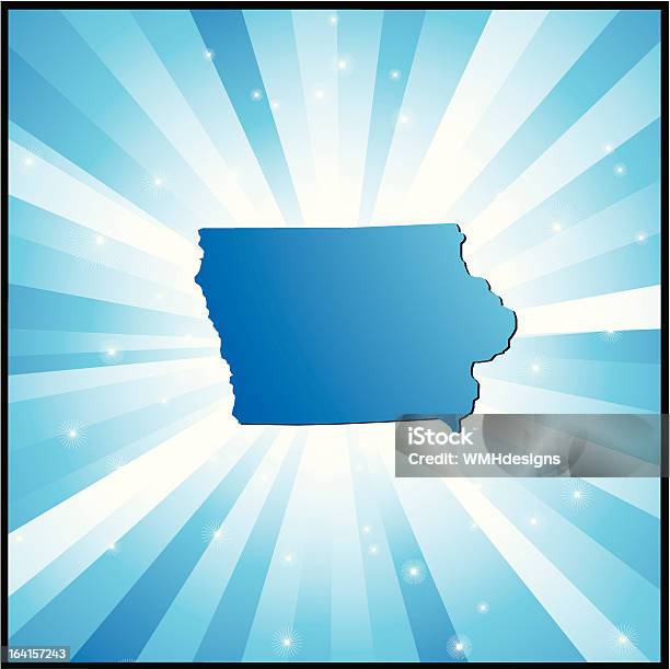 Azul Iowa - Arte vetorial de stock e mais imagens de Azul - Azul, Colorido, Contorno