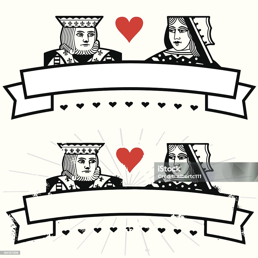 Viva l'amore - arte vettoriale royalty-free di Regina di carte