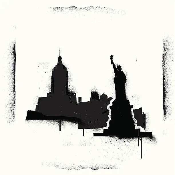 Vector illustration of NYC Stencilscape