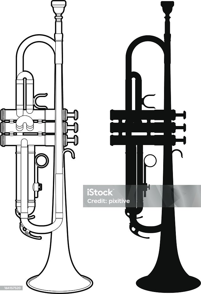 Trompete - Lizenzfrei Blasinstrument Vektorgrafik