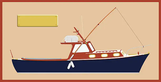 Vector illustration of Old Yacht