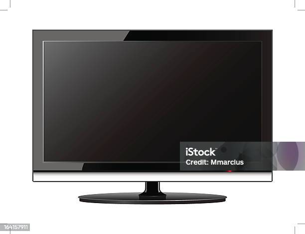 Monitorfernseher Stock Vektor Art und mehr Bilder von Ausrüstung und Geräte - Ausrüstung und Geräte, Breit, Computer