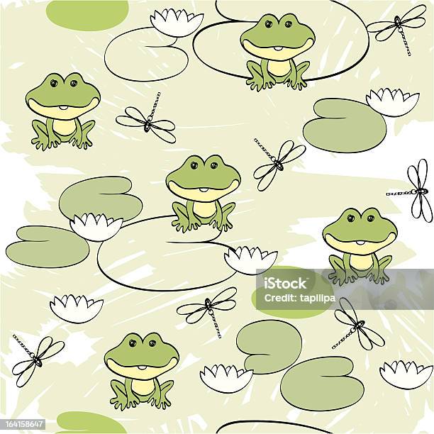 연속무늬 개구리에 대한 스톡 벡터 아트 및 기타 이미지 - 개구리, 낙서-드로잉, 아이