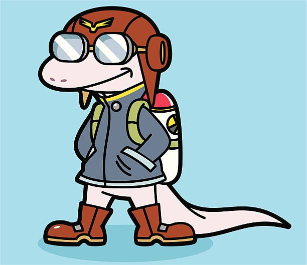 Gecko Cartoon vector art illustration